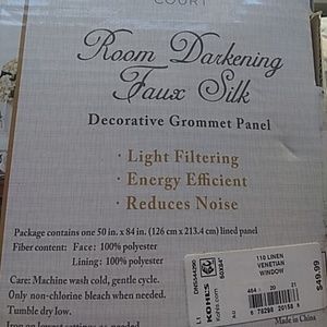 Its a really nice curtain the color is silk